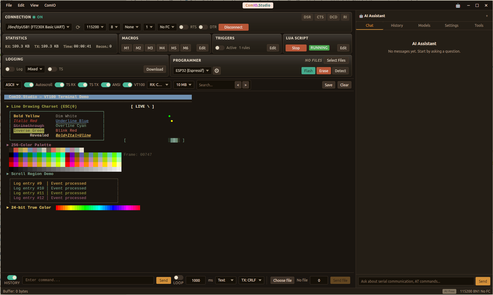 ComIO.Studio — AI-Powered Serial Terminal